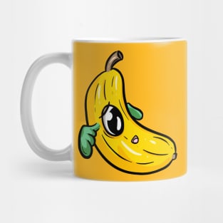 Cartoon Banana Fruit With Wings Mug